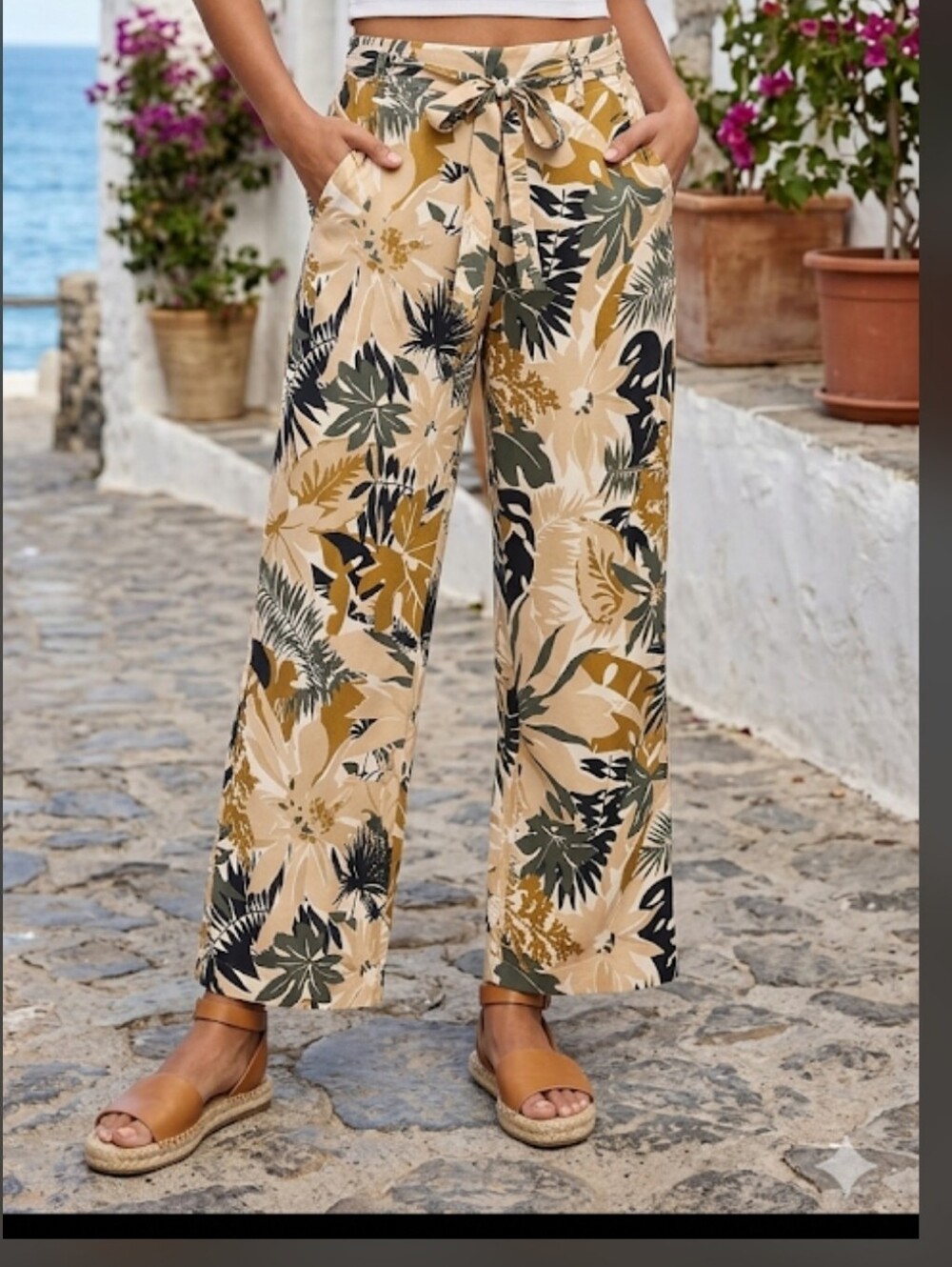rag & bone 100% Silk Tropical Cargo Pants Sz 0.  Waist 15